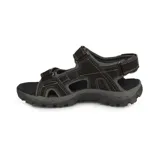 Sandalias CAT Giles de hombre, color negro, con ajuste de velcro.