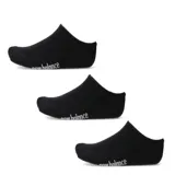 Pack de tres pares de medias invisibles New Balance, color negro, con logo de la marca estampado en blanco en la parte lateral.