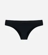 Bombacha de bikini Lov de corte clásico y diseño texturizado, color negro, confeccionada en poliamida sin costuras.