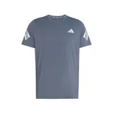 Remera deportiva Adidas Adi365 de manga corta en color azul, con detalles reflectantes en las mangas y el logotipo de la marca en el pecho.