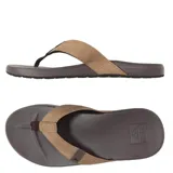 Sandalias Reef Cushion Phantom para hombre, color marrón con tiras de tela color beige.