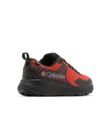 Championes de trekking Columbia Konos Trs Outdry para hombre, en color rojo y negro. Cuentan con empeine de malla técnica transpirable, tecnología impermeable OutDry y suela Adapt Trax para tracción en superficies secas y mojadas.