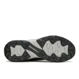 Championes Merrell Speed Strike 2 para hombre, color negro con detalles en gris. Diseñados para senderismo, con parte superior sintética y de malla, cordones y correas 100% reciclados, cuello acolchado, talón y puntera protectores, y suela de goma adherente Merrell.