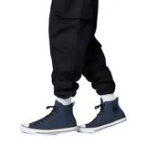 Championes Converse Chuck Taylor All Star Tec Tuff, color azul marino, de caña alta, con cordones negros y suela de goma blanca con líneas negras.