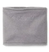 Cuello térmico de polar gris con logo de la marca bordado en el frente.