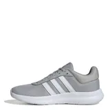 Championes urbanos Adidas modelo Lite Racer 4.0, color gris con las icónicas tres tiras en blanco. Confeccionados en malla transpirable, cuentan con mediasuela con tecnología Cloudfoam para mayor amortiguación y suela de goma resistente.