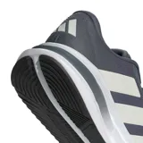 Championes de running Adidas Galaxy 7, color gris oscuro con las icónicas tres tiras en gris claro y entresuela blanca. Confeccionados con capellada de tejido técnico resistente y tecnología Cloudfoam para una amortiguación superior.