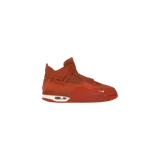 Championes Air Jordan 4 Retro OG SP en colaboración con Nigel Sylvester, modelo Brick By Brick, de color rojo terracota con detalles en blanco y unidad Air visible en la suela.