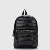 Mochila Bubba de la colección Originals, color negro con diseño acolchado tipo puffer. Cuenta con un compartimento principal espacioso con espacio para laptop, bolsillo frontal con cierre y correas acolchadas.