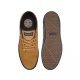 Championes Etnies Barge LS grises con detalles en marrón y suela blanca.