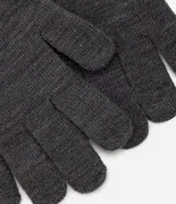Guantes de punto en color gris oscuro, con diseño clásico y puños acanalados para un ajuste cómodo.