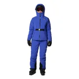 Campera técnica de esquí Columbia Titanium, color azul, con capucha ajustable, cierre frontal de doble vía, ventilación en axilas y cinturón ajustable en la cintura. Cuenta con tecnología Omni-Tech impermeable y forro térmico Omni-Heat Infinity.