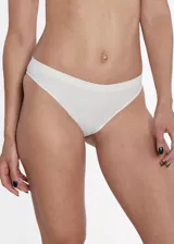 Bombacha de bikini color verde agua, de microfibra sin costuras y forro de algodón.