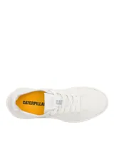 Championes Caterpillar modelo Hex Lite Vent, color blanco, confeccionados en malla de nailon con suela ligera de EVA y cierre mediante cordones.