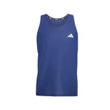 Musculosa de running Adidas Own the Run, color azul con logo blanco estampado en el pecho. Cuello redondo y tecnología Aeroready.