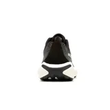 Championes de running Merrell Morphlite, diseñados para terrenos mixtos de carretera y montaña. Presentan un diseño en color negro con entresuela blanca, confeccionados con empeine de jacquard, forro de malla transpirable y suela de goma adherente para mayor tracción.