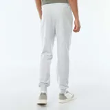 Pantalón de jogging gris claro, de corte recto y puños ajustados.