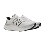 Championes de running New Balance Fresh Foam X More v4, color blanco con detalles en negro y logo "N" en gris.