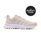 Championes deportivos Hi-Tec Aisha color rosa con detalles en blanco y amarillo.