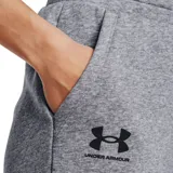 Pantalón de jogging Under Armour de mujer, corte completo, de tela de polar con mezcla de algodón suave y de peso medio, con interior cepillado, pretina elástica recubierta con cordón de ajuste externo, bolsillos abiertos para las manos y puños acanalados extendidos.