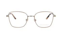 Armazón para lentes Demenego 129/53 col GPK, de metal color dorado, con forma cuadrada y patillas con estampado carey.