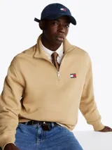 Gorra de béisbol azul marino de algodón con logo de Tommy Jeans bordado en el frente.