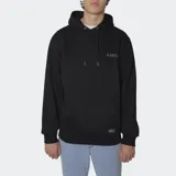 Canguro negro con capucha forrada en jersey, con estampa en la espalda a cuatro colores y estampa a un color en el pecho con el logo de la marca O'Neill. Incluye dos bolsillos tipo canguro, puños y ruedo en morley.