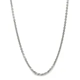 Collar de cadena plateada con eslabones redondos.