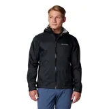 Campera cortaviento impermeable Columbia con tecnología Omni-Tech, diseño con capucha ajustable, cierre frontal completo, ventilación en axilas y puños ajustables.