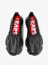 Zapato de cuero negro con diseño ergonómico y unisex, plantilla OrthoLite Recycled y suela XL EXTRALIGHT Organix 3.0.