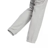 Pantalón de jogging gris con logo de Adidas bordado en negro.