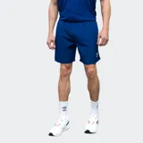 Short deportivo Umbro de color azul, con cintura elástica y el logo de la marca estampado en el lateral.