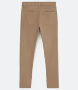 Pantalón skinny negro de sarga con elastano.