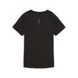 Remera deportiva Puma W Run Velocity Tee de color negro, manga corta y cuello redondo, con pequeño logo reflectante en el pecho.