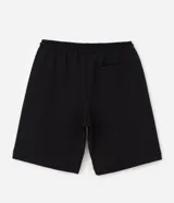 Bermuda masculina de algodón y poliéster, color gris oscuro, con cintura elástica y cordón ajustable. Presenta bolsillos funcionales.