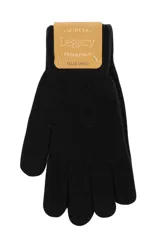 Guantes de tejido de punto en color negro, con diseño clásico y ajuste elástico en la muñeca.