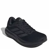 Championes Adidas Response Runner 2 U de color negro, diseñados para running. Presentan capellada de malla transpirable, detalles sintéticos en los laterales con las clásicas tres tiras de la marca y suela de amortiguación.