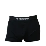 Boxer de hombre color negro con cintura elástica personalizada con el logo de la marca North Sails en color blanco.