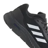 Championes urbanos Adidas modelo Cloudfoam Move, color negro con detalles plateados en los laterales. Presentan una parte superior de malla textil ligera, cierre con cordones y suela de goma Adiwear con tecnología de amortiguación Cloudfoam.