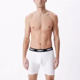 Pack de dos boxers Obey con cintura elástica ancha que presenta el logo de la marca estampado en contraste.