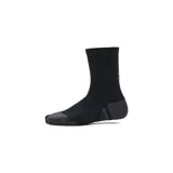 Pack de tres pares de medias deportivas de caña media, color negro con detalles en gris en la puntera y el talón. Diseñadas con tejido técnico transpirable, soporte de arco integrado y paneles de malla para mayor ventilación.