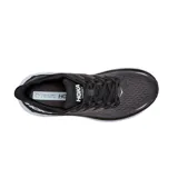Championes de running Hoka modelo Clifton 8, color negro con suela gris oscuro. Diseño de malla transpirable con amortiguación de alto rendimiento.