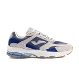 Championes Joma inspirados en el running, color gris con detalles en azul. Capellada de malla transpirable y serraje, con tecnología VTS para ventilación. Mediasuela de phylon con gel PULSOR para amortiguación y STABILIS para estabilidad. Suela de caucho DURABILITY resistente al desgaste.