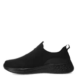 Championes Umbro de estilo slip-on color negro, confeccionados en tejido de punto transpirable con detalles sintéticos y suela de goma con relieve.