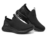 Championes Skechers Bobs Sport Unity negros, con capellada tejida Stretch Fit, plantilla acolchada de espuma viscoelástica y entresuela Dual Cushioning.