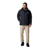 Campera 3 en 1 Columbia modelo Bugaboo III, color negro. Cuenta con una capa exterior impermeable y transpirable con tecnología Omni-Tech y una campera interior de forro polar con tecnología Omni-Heat termorreflectante. Incluye capucha desmontable, puños ajustables y bolsillos con cierre.