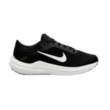 Championes de running Nike modelo Winflo 10, color negro con logo lateral y suela en blanco.