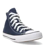 Championes Converse Chuck Taylor All Star de caña alta, color azul marino con detalles en blanco y negro.