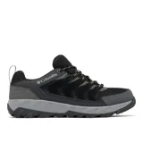 Championes de trekking Columbia Strata Trail Low WP, color negro con detalles en gris. Presentan tecnología impermeable Omni-Tech, entresuela TechLite para amortiguación y suela Omni-Grip para tracción en diversos terrenos.