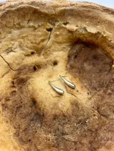 Aros colgantes de plata 925 con forma de gota.